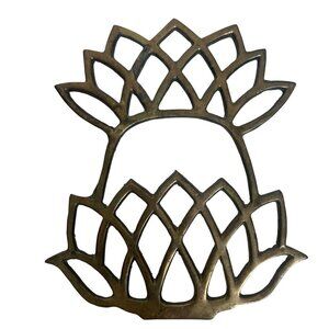 Vintage Brass Newport Pineapple Trivet 7 inch Mid Century Decor